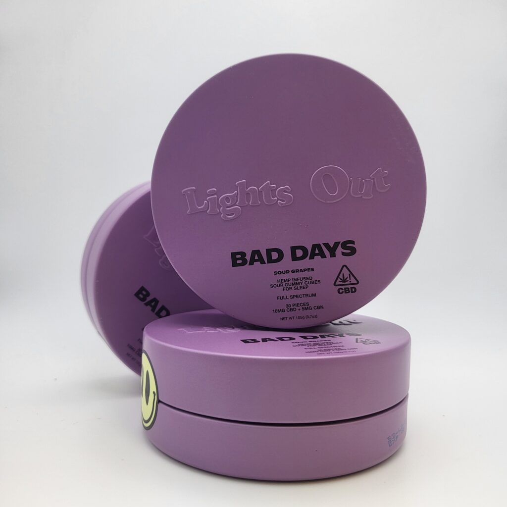 Bad Days Lights Out Gummies (Grape) Hemp Hermit Cannabis Dispensary